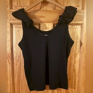 Old Navy Ruffle Trim Tank Top XL (Black)